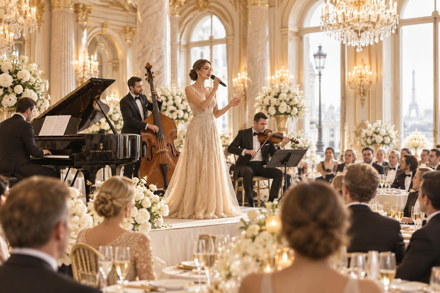 Performance artistique lors d'un événement privé d'exception